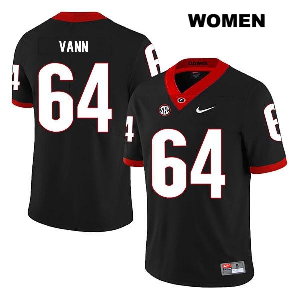 Georgia Bulldogs Women's David Vann #64 NCAA Legend Authentic Black Nike Stitched College Football Jersey QTE6856KC